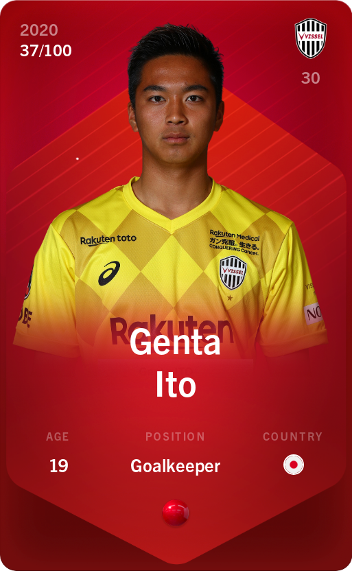 Sorare - Sorare Official - Genta Ito 2020-21 • Rare 37/100 - NFT # 83009157935341049709578665484409204439377675792680094867534313335000575952783