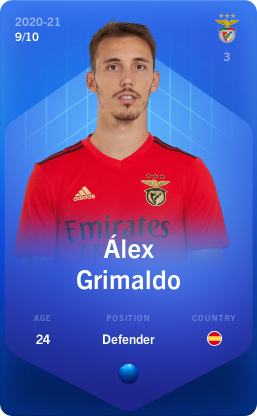 Sorare - Sorare Official - Álex Grimaldo 2020-21 • Super Rare 9/10 - NFT # 7533421125818920642872223206348970047447783029163510672864472855070607841421