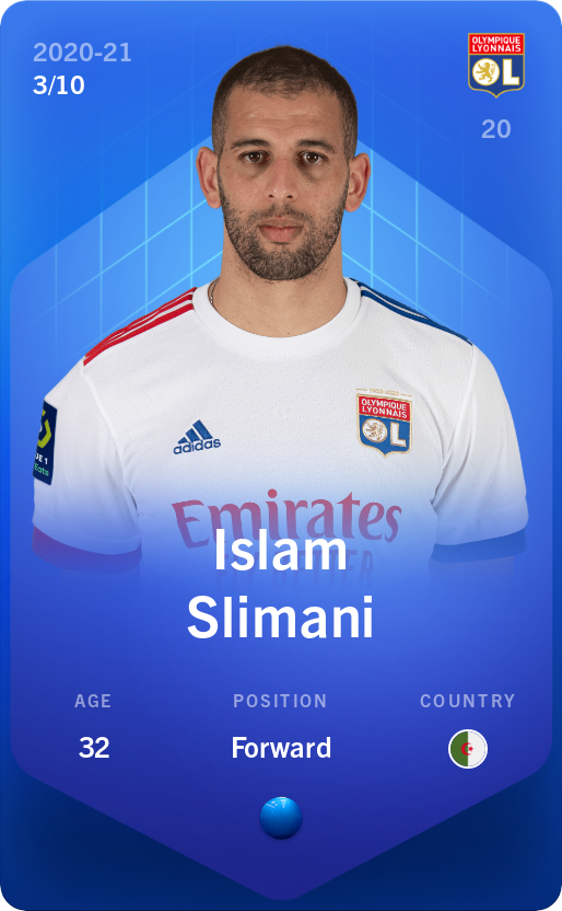 Sorare - Sorare Official - Islam Slimani 2020-21 • Super Rare 3/10 - NFT # 110367179757086399525823220096748127611082213091895606126941734114652867012396