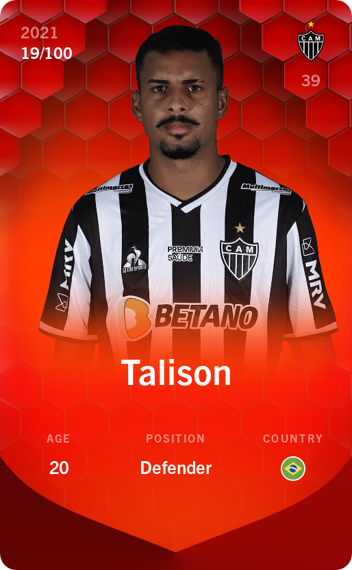 Sorare - Sorare Official - Talison 2021-22 • Rare 19/100 - NFT # 40262376337719253333360898019955978976669143528865084763221871915104725949900