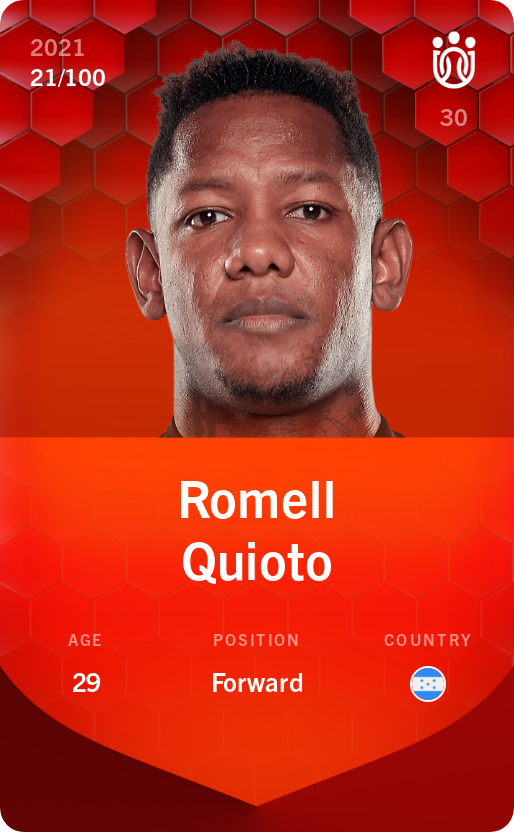 Sorare - Sorare Official - Romell Quioto 2021-22 • Rare 21/100 - NFT # 90500857245292831202732288649439829213468187111019374254927670891342369152651