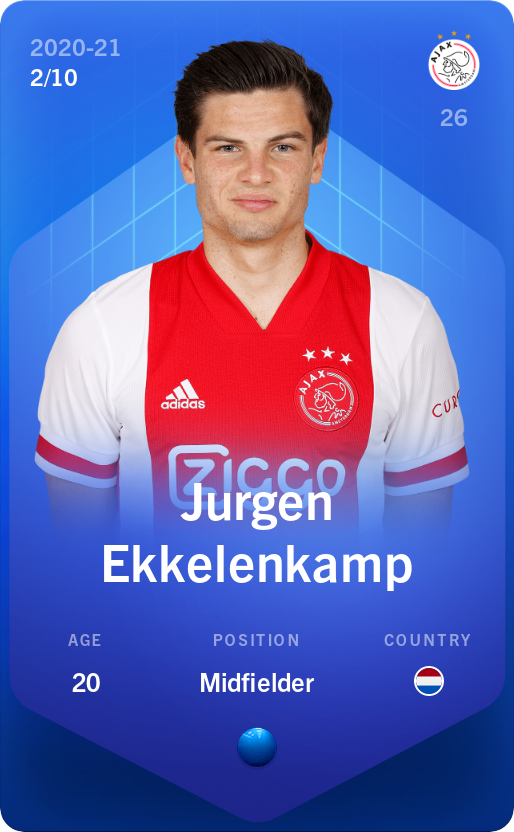 Sorare - Sorare Official - Jurgen Ekkelenkamp 2020-21 • Super Rare 2/10 - NFT # 76074833952597770126896403087185336942203942027448211514210431168551802552504
