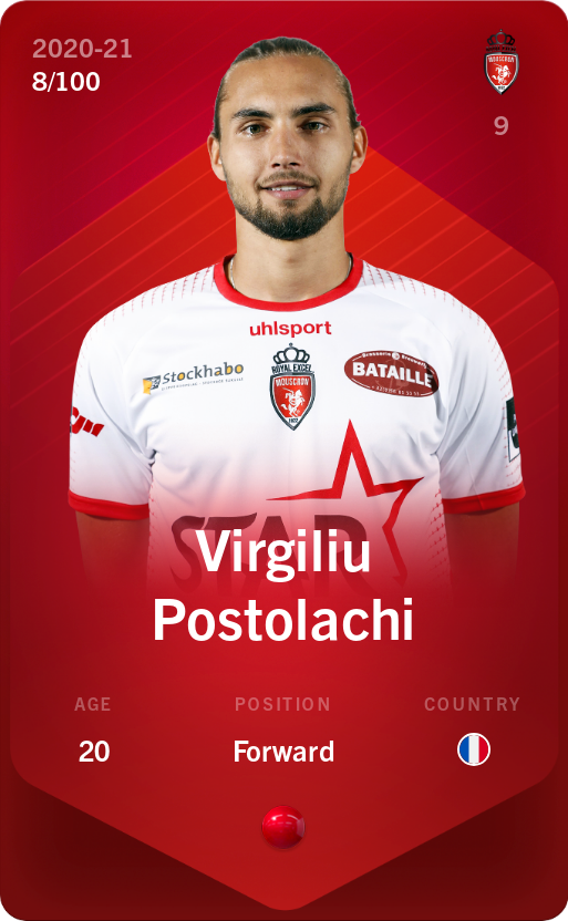 Sorare - Sorare Official - Virgiliu  Postolachi 2020-21 • Rare 8/100 - NFT # 103683413246058277343059580082378232949188306790908268903994627326469340378843