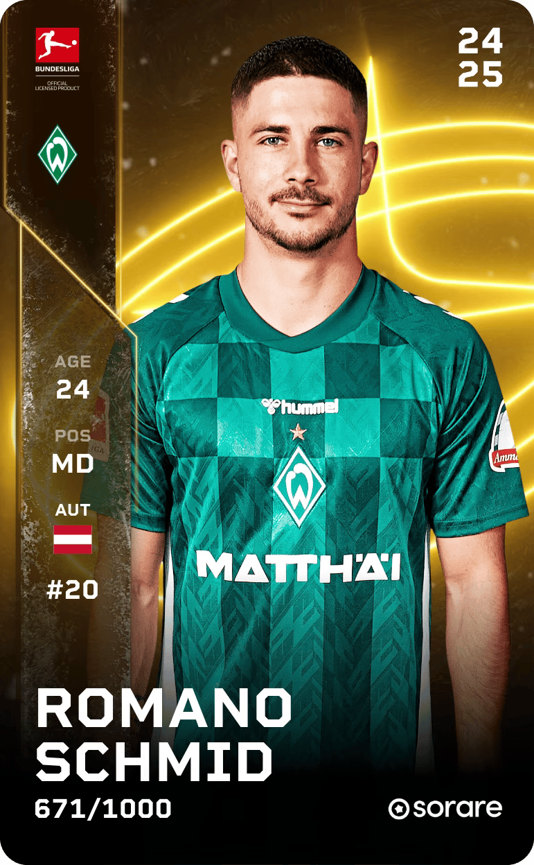 Romano Schmid 2024-25 • Limited 671/1000