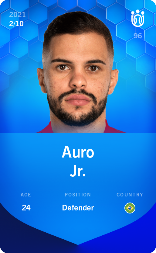 Sorare - Sorare Official - Auro Jr. 2021-22 • Super Rare 2/10 - NFT # 50115746382588645637784233954665497942829121341839412346245963235771152173467