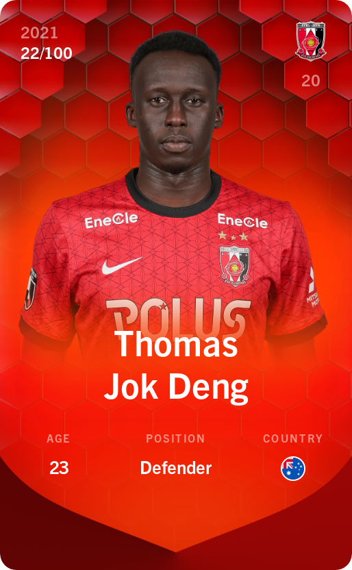 Sorare - Sorare Official - Thomas Jok Deng 2021-22 • Rare 22/100 - NFT # 38350031942399218071643383072236814880674630278617478645070545501167404765365