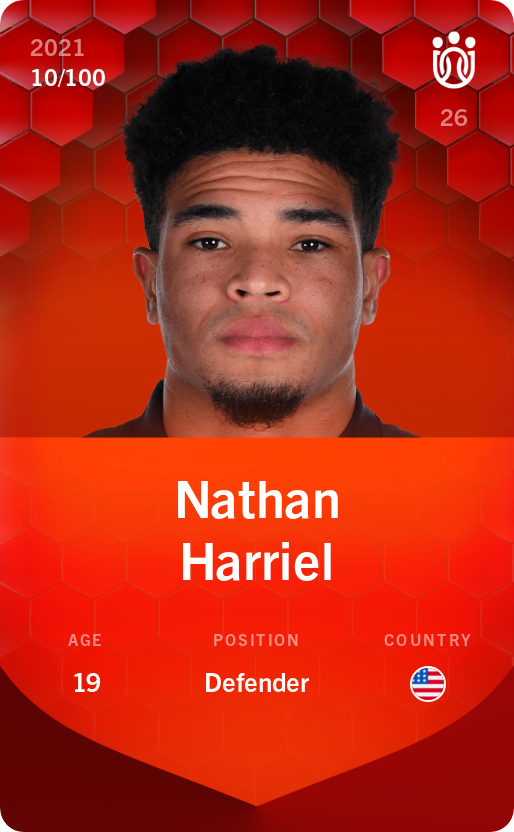 Sorare - Sorare Official - Nathan Harriel 2021-22 • Rare 10/100 - NFT # 32044703713525013059814710058239647617174811849338222448269671029575931063348
