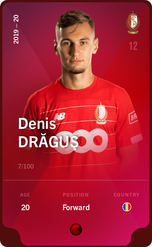 Sorare - Sorare Official - Denis Drăguş 2019-20 • Rare 7/100 - NFT # 7332283868383484156623374292513679674068449318853036628484599970332500917660