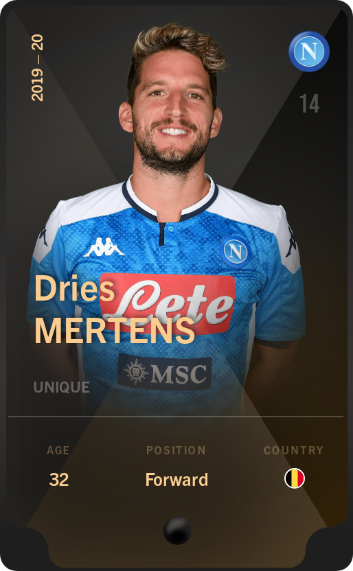 Sorare - Sorare Official - Dries Mertens 2019-20 • Unique - NFT # 88064864849222070147392061234835927703896974231197122539869534323455109000998