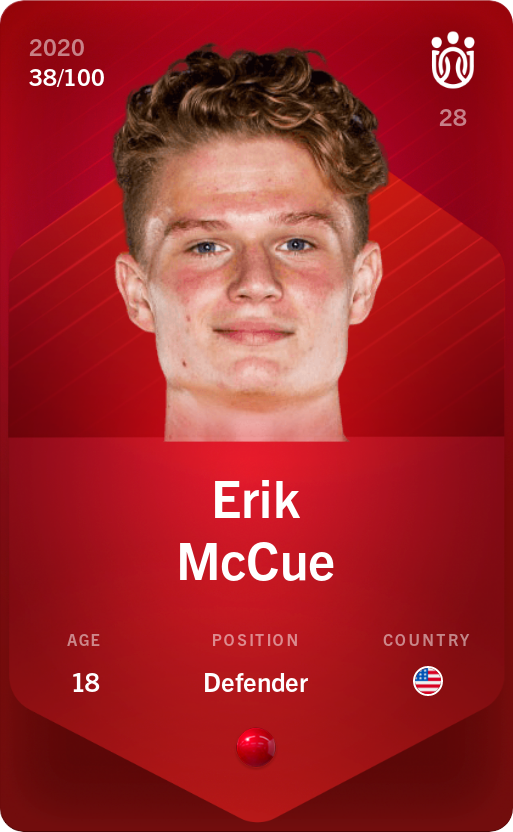 Sorare - Sorare Official - Erik McCue 2020-21 • Rare 38/100 - NFT # 97520779663845067030235941722832911610173770180169024791677528573970060040420