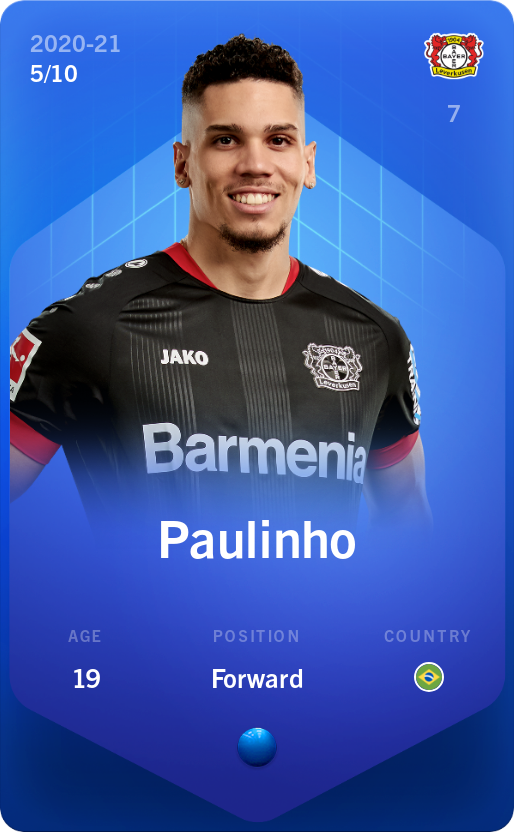 Sorare - Sorare Official - Paulinho 2020-21 • Super Rare 5/10 - NFT # 78776147271540196875211725926441108265631938788510463899162437349898254707107