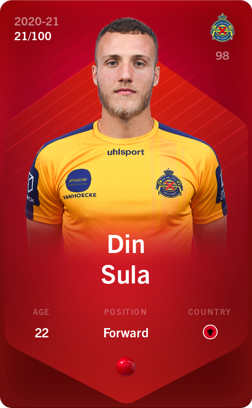 Sorare - Sorare Official - Din Sula 2020-21 • Rare 21/100 - NFT # 54464180139952866220358140957069301834225944683557967407305060756177481406141