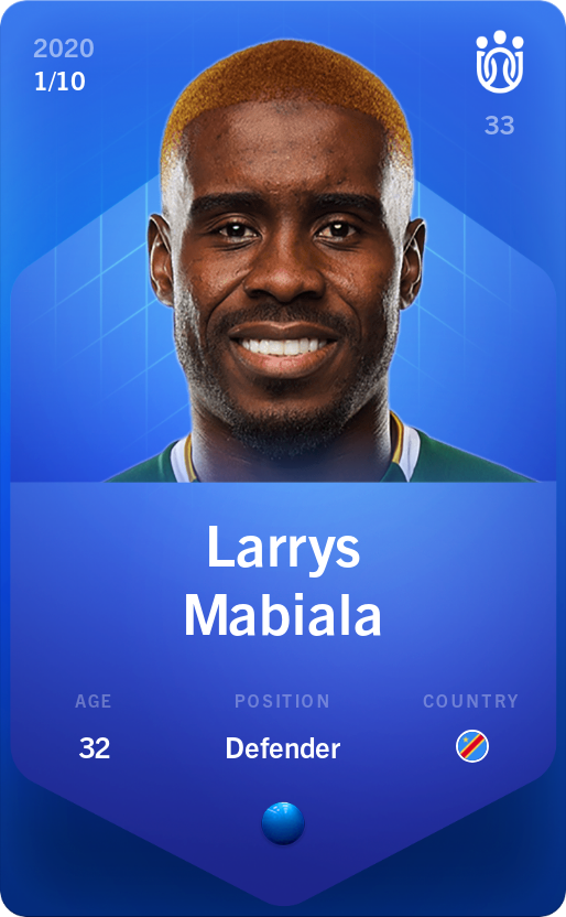 Sorare - Sorare Official - Larrys Mabiala 2020-21 • Super Rare 1/10 - NFT # 56480837118310216705595628454199083926155970689786845775094156795054721402696