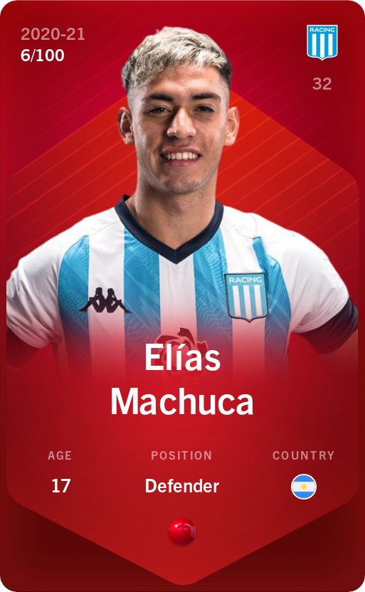Sorare - Sorare Official - Elías Machuca 2020-21 • Rare 6/100 - NFT # 22833550015923852200707884013185908734246965902630213608483610148998915807197