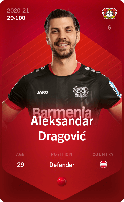 Aleksandar Dragovic 2020 21 Rare 29 100