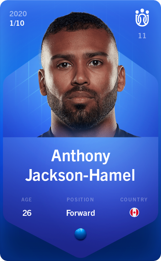 Sorare - Sorare Official - Anthony Jackson-Hamel 2020-21 • Super Rare 1/10 - NFT # 38104344629729899334394677559298200749025609786008473830429192816661038047320