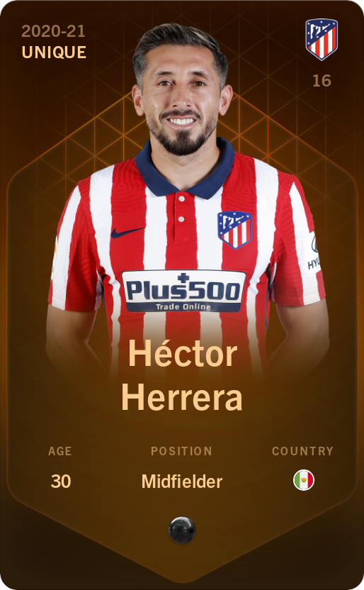 Sorare - Sorare Official - Héctor Herrera 2020-21 • Unique - NFT # 56729757938876610351839119623377460398203606455029874603092500915439235860596