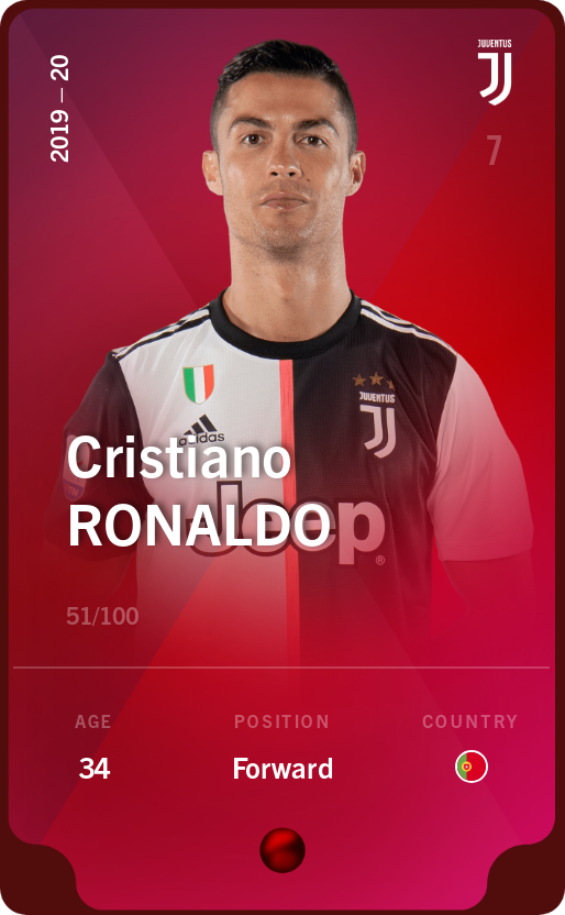 Sorare - Sorare Official - Cristiano Ronaldo 2019-20 • Rare 51/100 - NFT # 22766468197470667776694452217058440036686712738120856171962075920296440154986