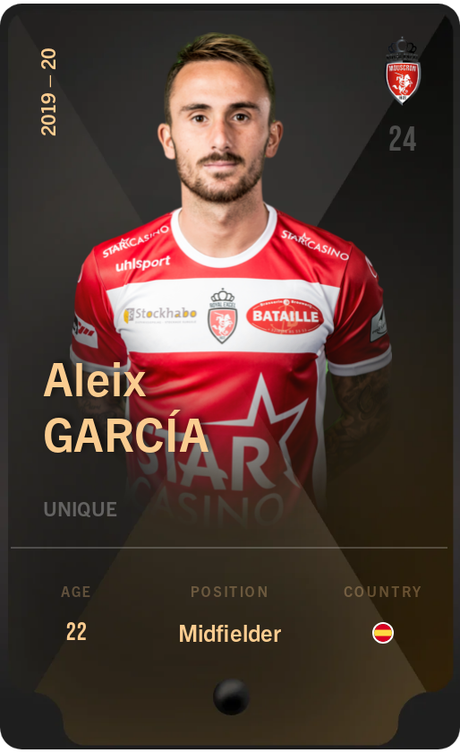 Sorare - Sorare Official - Aleix García 2019-20 • Unique - NFT # 51007314163981143879272577049949968093939237977390576796237874738371807034253