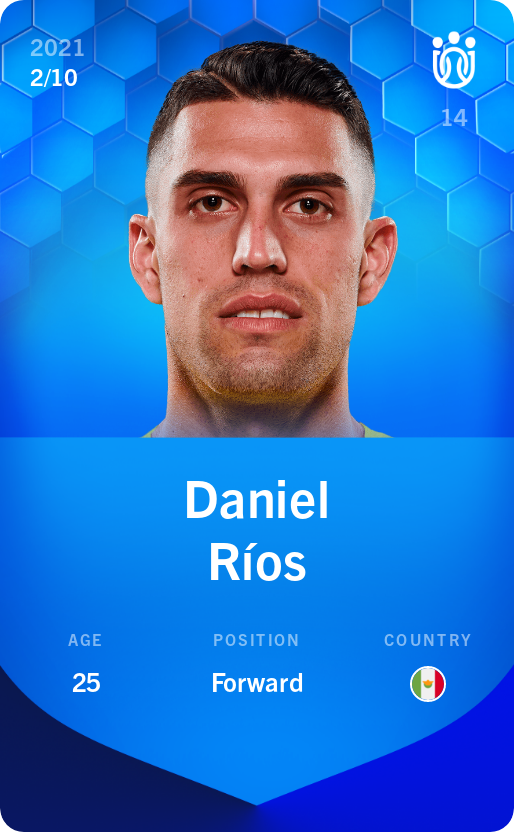 Sorare - Sorare Official - Daniel Ríos 2021-22 • Super Rare 2/10 - NFT # 51566740910119480121859344087530291817338479196857200791888792201874756583074