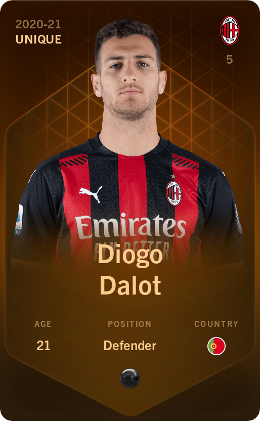 Sorare - Sorare Official - Diogo Dalot 2020-21 • Unique - NFT # 88347354479796858406577010898662149206402932972408283365584378474176837183450