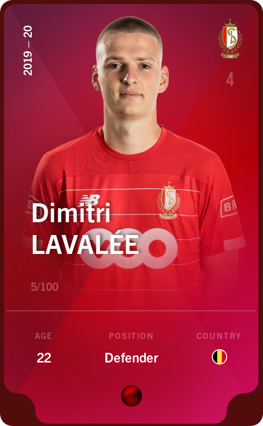 Sorare - Sorare Official - Dimitri Lavalée 2019-20 • Rare 5/100 - NFT # 110597702040013382392300666674048173940184167499881812404473975196310709372398