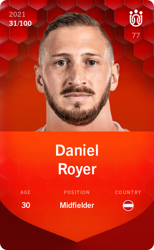 Sorare - Sorare Official - Daniel Royer 2021-22 • Rare 31/100 - NFT # 13882140180494051727995951840179119743825745297255313355319380584185432308252