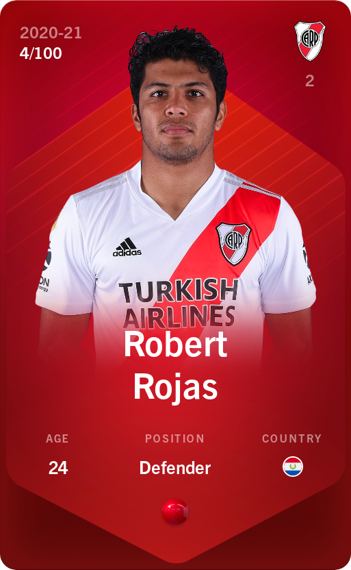 Sorare - Sorare Official - Robert Rojas 2020-21 • Rare 4/100 - NFT # 75755843658898635556397882944200340291524691701364827357832655716042533711059
