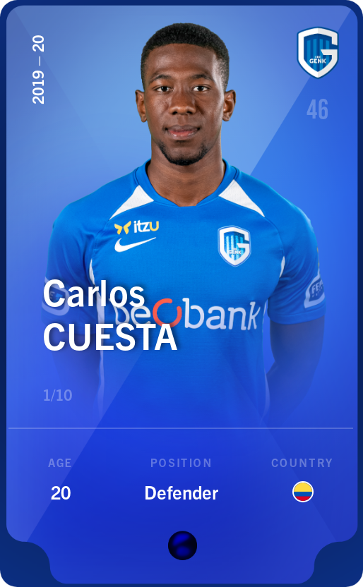 Sorare - Sorare Official - Carlos Cuesta 2019-20 • Super Rare 1/10 - NFT # 17317701254755035480758077254164264559582508738406284360386434547729479586758