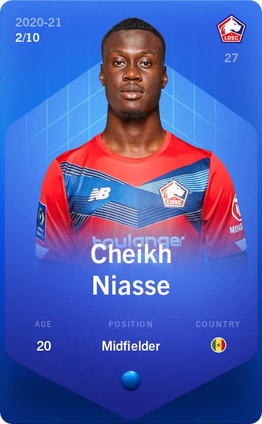 Sorare - Sorare Official - Cheikh Niasse 2020-21 • Super Rare 2/10 - NFT # 22612734522856175135680170291439890241247721970347548532276444855264245375508
