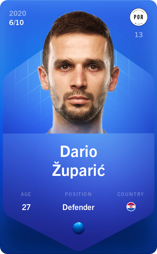 Sorare - Sorare Official - Dario Župarić 2020-21 • Super Rare 6/10 - NFT # 95580290898200158308518647392580087414357549303963243520133123753411047730203
