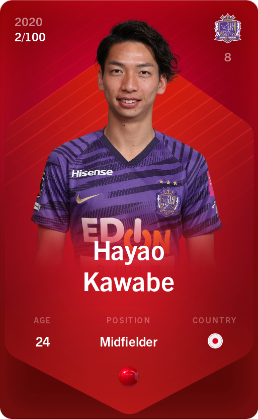 Sorare - Sorare Official - Hayao Kawabe 2020-21 • Rare 2/100 - NFT # 86429921701291644181926228543953064073923058654903388675686417134396182629305