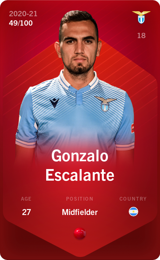 Sorare - Sorare Official - Gonzalo Escalante 2020-21 • Rare 49/100 - NFT # 87199956111031395948182515504805587758492457480031031686352106027931440137394