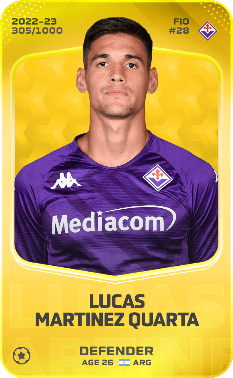 Lucas Martinez Quarta 2022-23 • Limited 305/1000