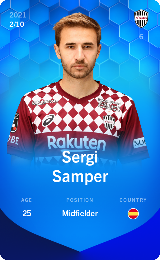 Sorare - Sorare Official - Sergi Samper 2021-22 • Super Rare 2/10 - NFT # 108004470121029615533994267488394693483577601304790033495484248420800539471