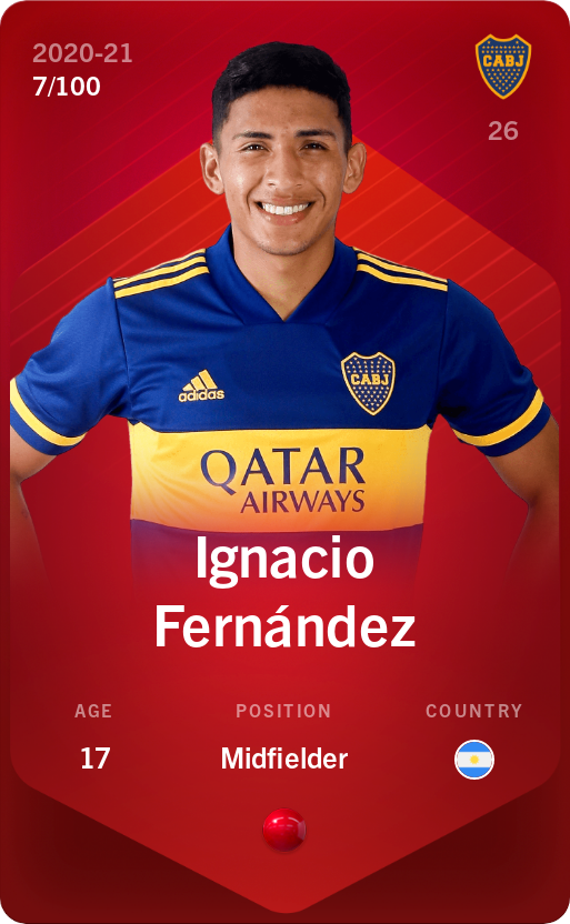 Sorare - Sorare Official - Ignacio Fernández 2020-21 • Rare 7/100 - NFT # 115659906414931033987675027648203114909488626779902044469197469618355585267052