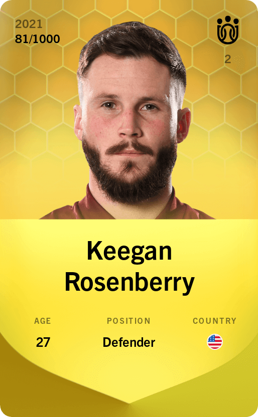 Keegan Rosenberry 2021-22 • Limited 81/1000