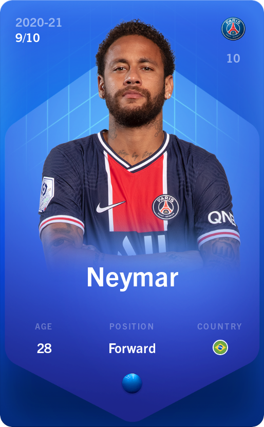 Sorare - Sorare Official - Neymar 2020-21 • Super Rare 9/10 - NFT # 113767883178975883958271678250866769639805047355227706116691020699748311283189