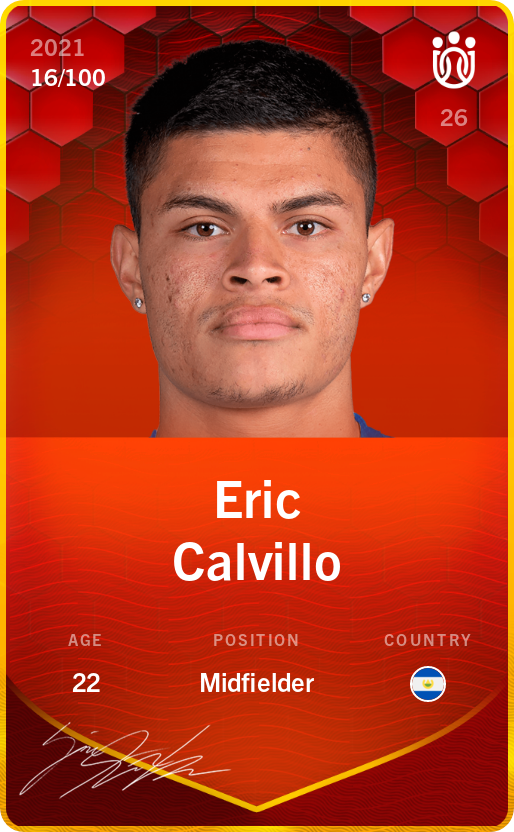 Sorare - Sorare Official - Eric Calvillo 2021-22 • Rare 16/100 - NFT # 97396415014366722129127587372702507949730753424268688052018677643166218071495