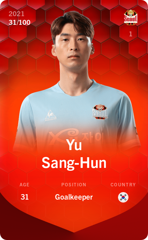 Sorare - Sorare Official - Yu Sang-Hun 2021-22 • Rare 31/100 - NFT # 28010085227034015438867585072839709986809948949472837667165951529271761570709