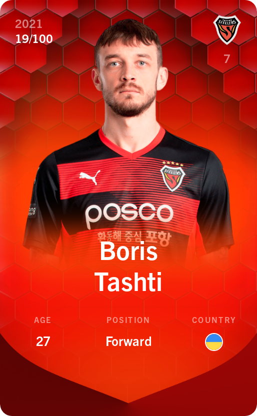 Sorare - Sorare Official - Boris Tashti 2021-22 • Rare 19/100 - NFT # 69499545673482446073661499496858265258200552736110815498488867797338145201862