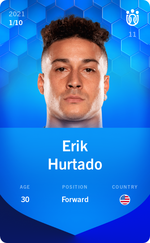 Sorare - Sorare Official - Erik Hurtado 2021-22 • Super Rare 1/10 - NFT # 21235276382580734371753445776033014648137615744230910425374084691767016779118