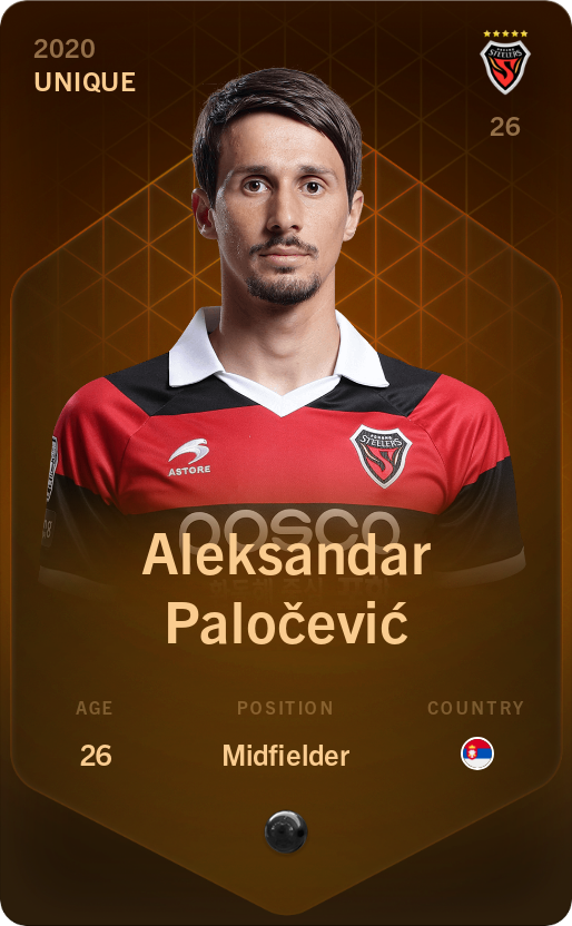 Sorare - Sorare Official - Aleksandar Paločević 2020-21 • Unique - NFT # 40238291550523341527311342250780670356637261019263706468978700780202685026022