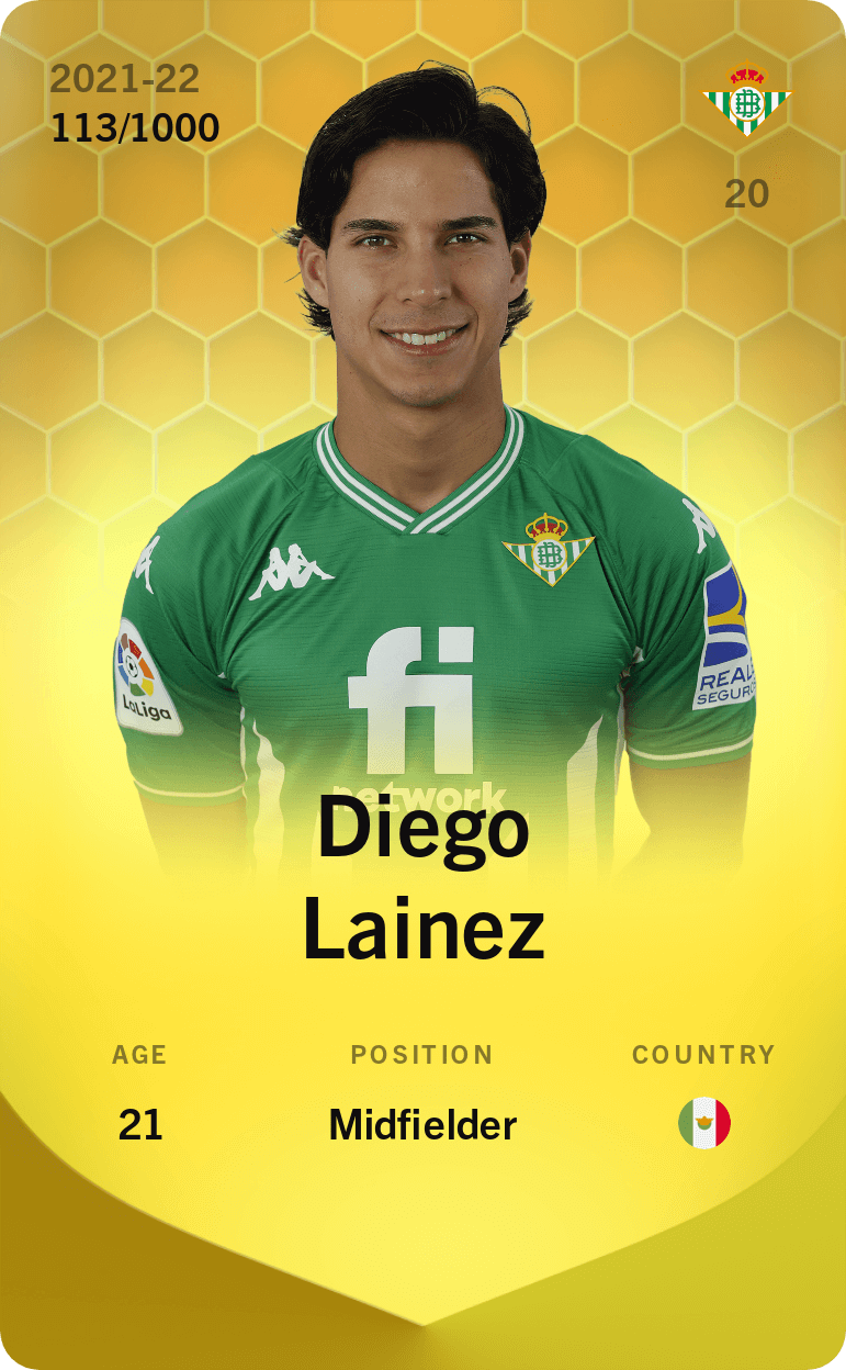 Diego Lainez 2021-22 • Limited 113/1000