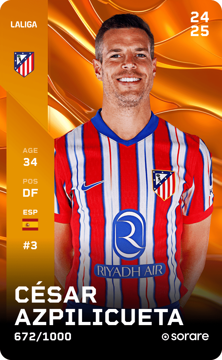 César Azpilicueta 2024-25 • Limited 672/1000