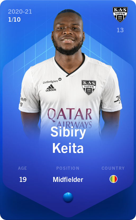 Sorare - Sorare Official - Sibiry Keita 2020-21 • Super Rare 1/10 - NFT # 35973461178701629352141422899032375536441072815456583294756028298975862654113