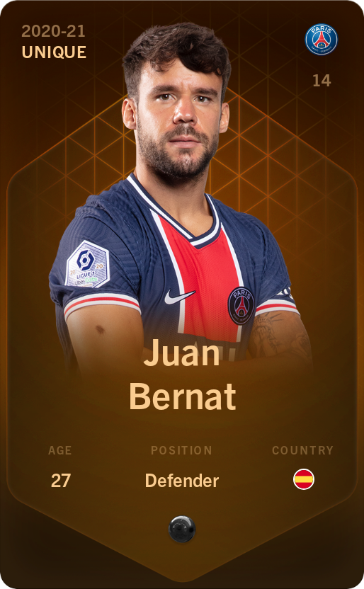 Sorare - Sorare Official - Juan Bernat 2020-21 • Unique - NFT # 51144977243811674060573169149547790397726019878395913633570200855294038714521