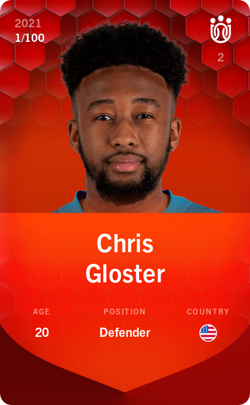 Sorare - Sorare Official - Chris Gloster 2021-22 • Rare 1/100 - NFT # 93464692525870443463841179506912257990861578251586374160475417860803704146975