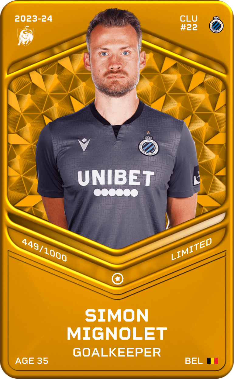 Simon Mignolet 2023-24 • Limited 449/1000