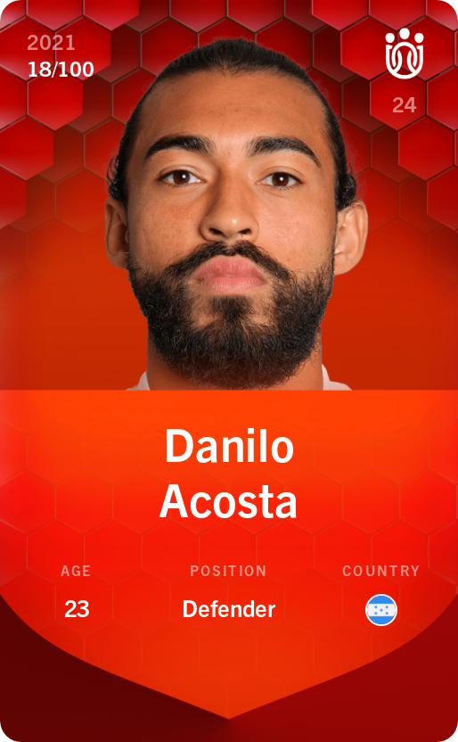 Sorare - Sorare Official - Danilo Acosta 2021-22 • Rare 18/100 - NFT # 35228778780353225878494940388056121837888692406096439020775351633998310200885